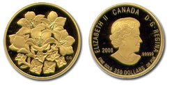 CANADIAN FLORAL EMBLEMS -  THE PURPLE SAXIFRAGE, NUNAVUT -  2008 CANADIAN COINS 11