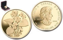 CANADIAN FLORAL EMBLEMS -  THE PURPLE VIOLET, NEW BRUNSWICK -  2007 CANADIAN COINS 10