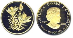 CANADIAN FLORAL EMBLEMS -  THE WESTERN RED LILY, SASKATCHEWAN -  2005 CANADIAN COINS 08