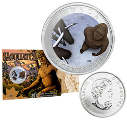 CANADIAN MYTHICAL CREATURES -  SASQUATCH -  2011 CANADIAN COINS 01