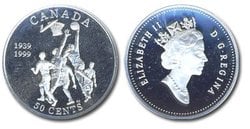 CANADIAN SPORTS FIRSTS -  BASKETBALL -  1999 CANADIAN COINS 08