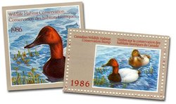 CANADIAN WILDLIFE HABITAT CONSERVATION STAMP -  1986 CANADA'S WILDLIFE STAMP 02