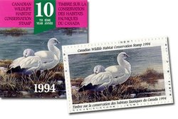 CANADIAN WILDLIFE HABITAT CONSERVATION STAMP -  1994 CANADA'S WILDLIFE STAMP 10