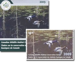 CANADIAN WILDLIFE HABITAT CONSERVATION STAMP -  2009 CANADA'S WILDLIFE STAMP 25