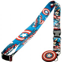 CAPTAIN AMERICA -  LANYARD WITH SHIELD CHARM