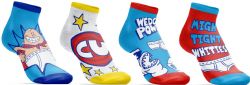 CAPTAIN UNDERPANTS -  4 PAIR OF ANKLE SOCKS