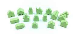 CARCASSONNE MEEPLE 19-PACK -  LIME GREEN