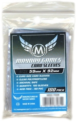 CARD SLEEVES -  EURO SIZE GAME SLEEVES (100) (59 MM X 92 MM) -  MAYDAY GAMES