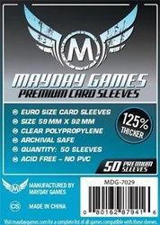 CARD SLEEVES -  EURO SIZE GAME SLEEVES (50) (59 MM X 92 MM) -  MAYDAY GAMES