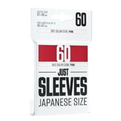 CARD SLEEVES -  JAPANESE SIZE - RED (60) -  JUST SLEEVES