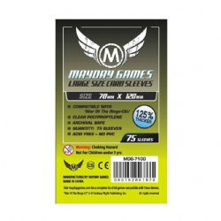 CARD SLEEVES -  LARGE SIZE GAME SLEEVES (75) (70 MM X 120 MM) MAYDAY GAMES