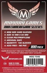 CARD SLEEVES -  MINI CHIMERA GAME SLEEVES (100) (43 MM X 65 MM) -  MAYDAY GAMES