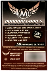 CARD SLEEVES -  MINI CHIMERA GAME SLEEVES THICKER (50) (43 MM X 65 MM) -  MAYDAY GAMES