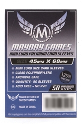 CARD SLEEVES -  MINI EURO SIZE GAME SLEEVES THICKER (50) (45 MM X 68 MM) -  MAYDAY GAMES