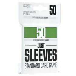 CARD SLEEVES -  STANDARD SIZE - GREEN - (50) -  JUST SLEEVES