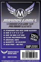 CARD SLEEVES -  STANDARD USA SIZE GAME SLEEVES (50) (56 MM X 87 MM) -  MAYDAY GAMES