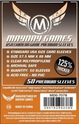 CARD SLEEVES -  STANDARD USA SIZE GAME SLEEVES (50) (57.5 MM X 89 MM) -  MAYDAY GAMES