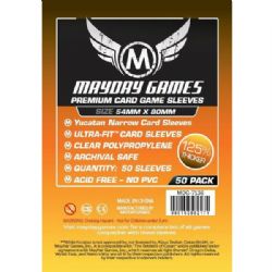 CARDS SLEEVES -  CARD GAME SLEEVES (50) «YUCATAN NARROW» 54MM X 80MM MAYDAY GAMES