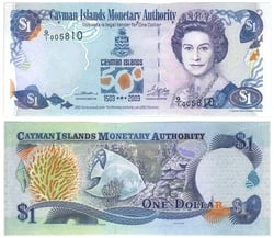 CAYMAN ISLANDS -  1 DOLLAR 2003 (UNC) 30
