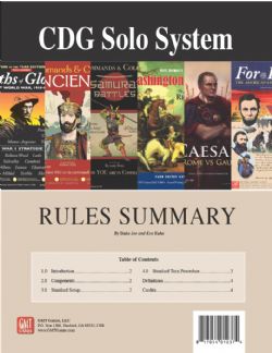 CDG SOLO SYSTEM -  RULES SUMMARY (ENGLISH)