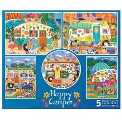 CEACO -  5 IN 1 HAPPY CAMPER PUZZLE (2 X300, 2 X500, 1 X750 PIECES)