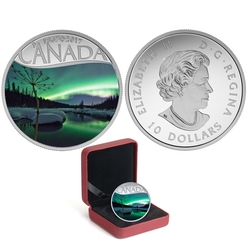 CELEBRATING CANADA'S 150TH -  AURORA BOREALIS AT MCINTYRE CREEK - YUKON -  2017 CANADIAN COINS 09