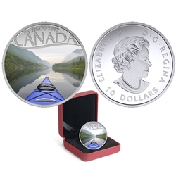 CELEBRATING CANADA'S 150TH -  KAYAKING ON THE RIVER - QUÉBEC -  2017 CANADIAN COINS 02