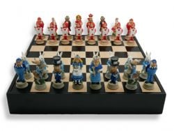 CHESS SET: ALICE IN WONDERLAND PAINTED RESIN PIECES