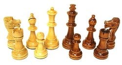 CHESS -  WEIGHTED WOOD CHESS PIECES (KING 5