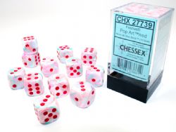 CHESSEX -  12D6 DICE SET, FESTIVE POP ART AND RED -  12D6 DICE SET FESTIVE