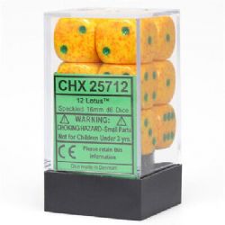 CHESSEX -  12D6 DICE SET, SPECKLED LOTUS -  12D6 DICE SET SPECKLED