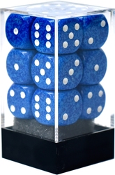 CHESSEX -  12D6 DICE SET, SPECKLED WATER -  12D6 DICE SET SPECKLED
