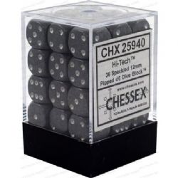 CHESSEX -  36D6 DICE SET, SPECKLED HI-TECH -  36D6 DICE SET SPECKLED