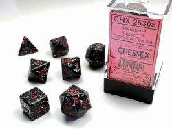 CHESSEX -  7 SPECKLED DICE SET - SPACE