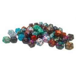 CHESSEX -  BAG OF DICE, 50 MINI D20, ASSORTED -  BAG OF DICE