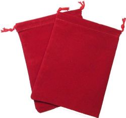 CHESSEX -  DICE POUCH, LARGE RED -  DICE POUCH