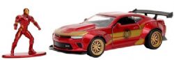 CHEVY -  2016 CHEVROLET CAMARO 1/32 WITH IRON MAN FIGURE - RED METALLIC AND GOLD -  MARVEL AVENGERS