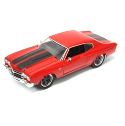 CHEVY -  DOM'S 1970 CHEVY CHEVELLE 1/24 - RED -  FAST AND FURIOUS
