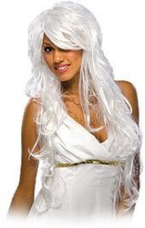 CHIC WIG - WHITE WITH SILVER HIGHLIGHTS (ADULT)