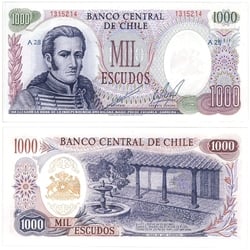 CHILE -  1000 ESCUDOS - NO DATE (UNC)