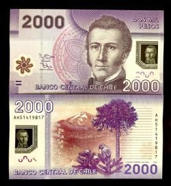 CHILE -  2000 PESOS 2015 (UNC) 162E