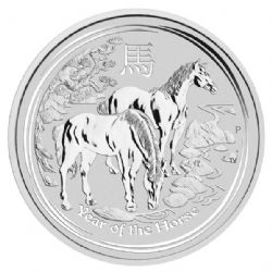 CHINESE LUNAR CALENDAR (1 OZ) -  YEAR OF THE HORSE - 1 OUNCE FINE SILVER COIN -  2014 AUSTRALIA COINS