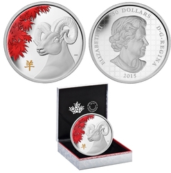 CHINESE LUNAR CALENDAR -  YEAR OF THE SHEEP -  2015 CANADIAN COINS 04