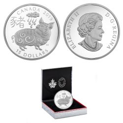 CHINESE ZODIAC SIGNS -  YEAR OF THE PIG -  2019 CANADIAN COINS 10