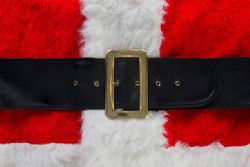 CHRISTMAS -  DELUXE SANTA CLAUS BELT WITH GOLD BUCKLE (61