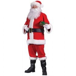 CHRISTMAS -  FLANNEL SANTA SUIT (ADULT) -  SANTA CLAUS