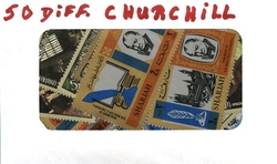 CHURCHILL -  50 ASSORTED STAMPS - CHURCHILL
