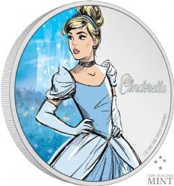 CINDERELLA -  DISNEY PRINCESS AND CASTLE: CINDERELLA -  2024 NEW ZEALAND COINS 01