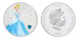 CINDERELLA -  DISNEY PRINCESS WITH GEMSTONE: CINDERELLA -  2018 NEW ZEALAND COINS 01