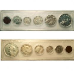 CIRCULATION COINS SETS -  1938 CIRCULATION COIN SET -  1938 CANADIAN COINS